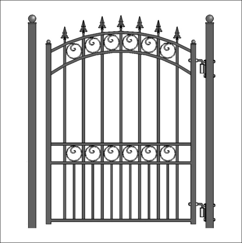 Swing Side Entrance Gate -Buckingham Style