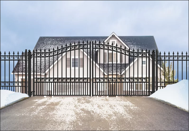 Dual Swing Driveway Gate - Buckingham Style