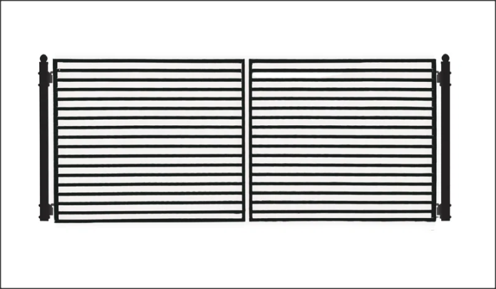 Dual Swing Driveway Gate - Geometry Style D