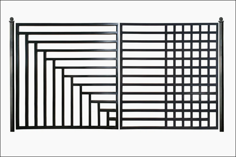 Dual Swing Driveway Gate - Geometry Style E