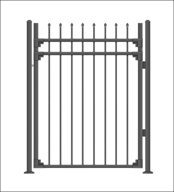 Swing Side Entrance Gate - Spearhead Style