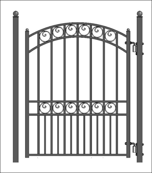 Swing Side Entrance Gate -Versailles Style