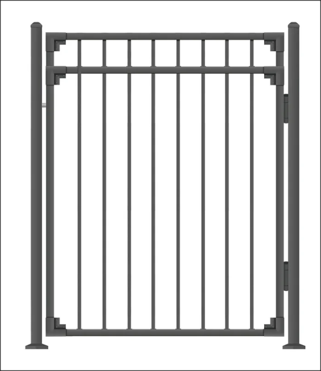 Swing Side Entrance Gate - Flat Framed Style
