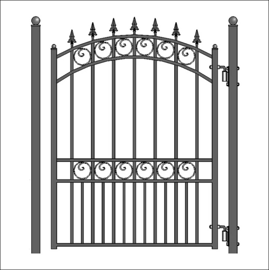 Swing Side Entrance Gate -Buckingham Style