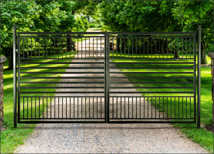 Dual Swing Driveway Gate - Geometry  Style B