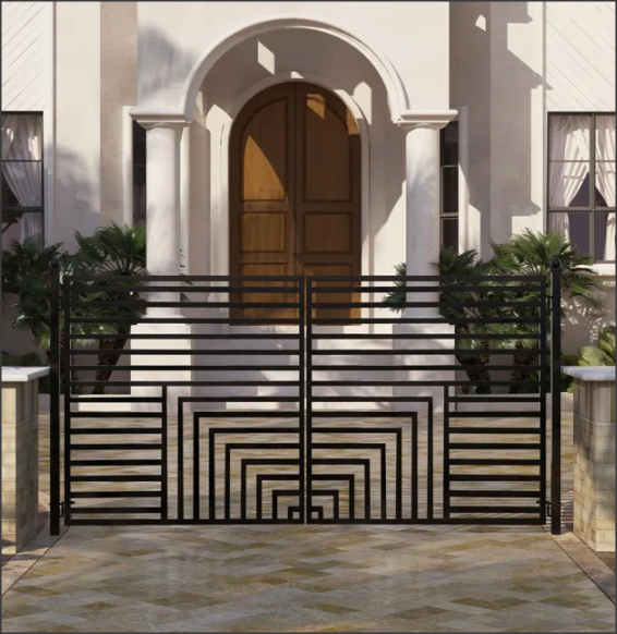 Dual Swing Driveway Gate - Geometry  Style C