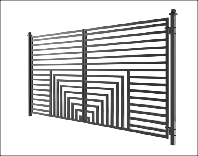 Dual Swing Driveway Gate - Geometry  Style C