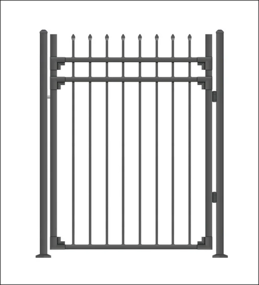 Swing Side Entrance Gate - Spearhead Style