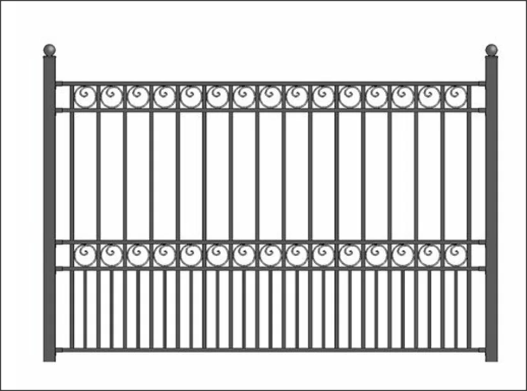 Steel Fence Panel -Versailles Style