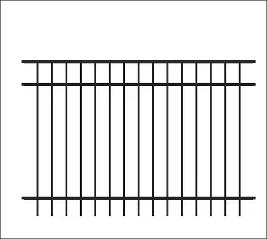 Steel Fence Panel - Flat Framed Style