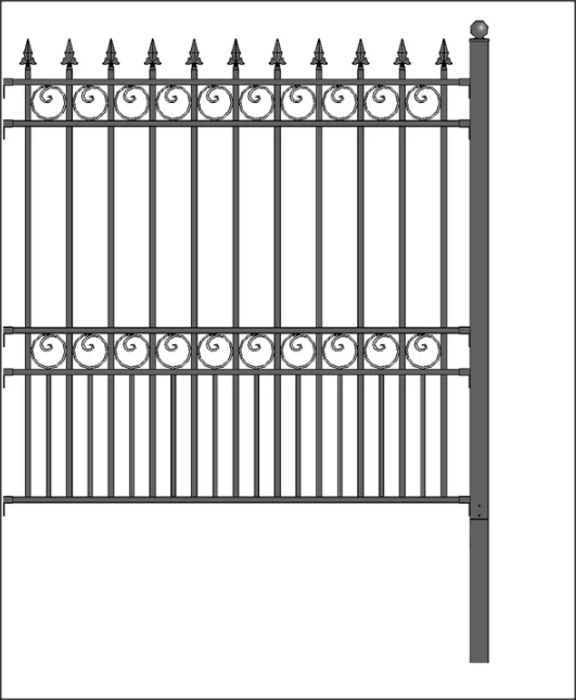 Steel Fence Panel -Buckingham Style