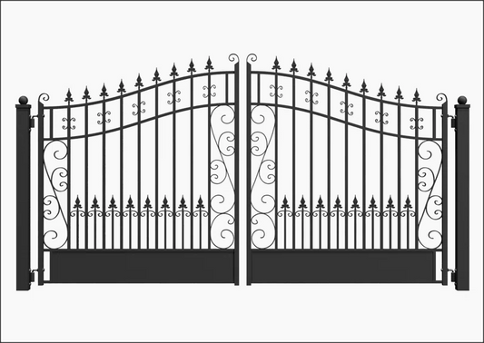 Dual Swing Driveway Gate - Veneto Style