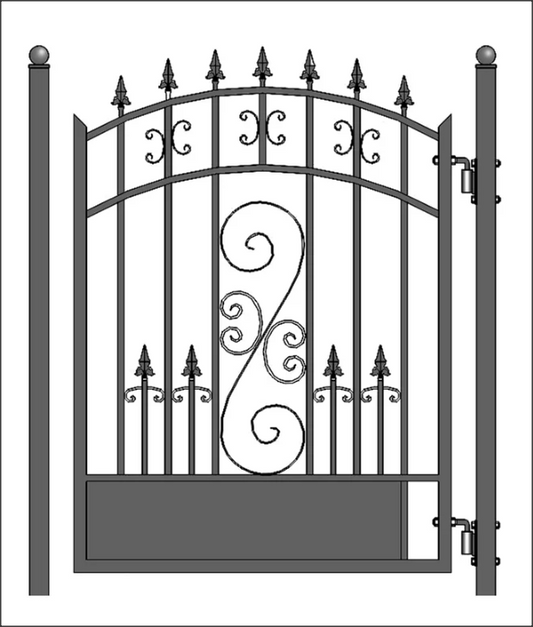 Swing Side Entrance Gate -Veneto Style